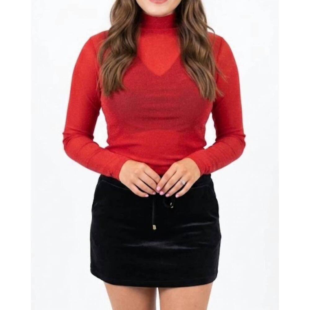 NEW JESS LEA keigan mesh top in red